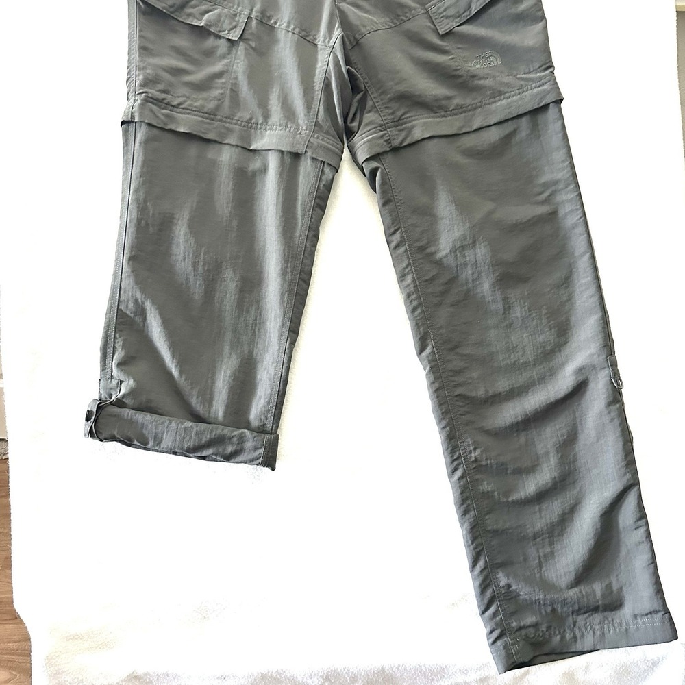 North Face 14 Tall Convertible Shorts Toll Tab Pants Nylon Gray Hiking